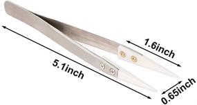 img 4 attached to 🔍 Optimized for SEO: Precision Ceramic Tweezers - Non-Conductive, Anti-Static & Highly Heat Resistant Plier