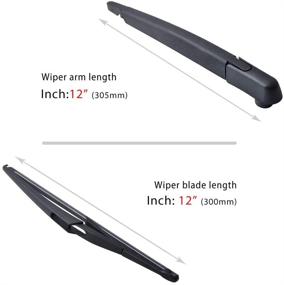 img 3 attached to 🚗 OEM Rear Windshield Wiper Arm Blade Set, Ideal for Nissan Rogue 2014-2018 and Pathfinder 2013-2018 - OTUAYAUTO Factory 287803JA0A Replacement