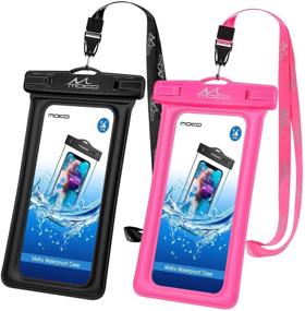 img 4 attached to MoKo Floating Waterproof Phone Pouch Holder [2 Pack] - Ultimate Protection for iPhone 13/12/11, Samsung S21/S10 - Keep Your Device Safe from Water Damage!