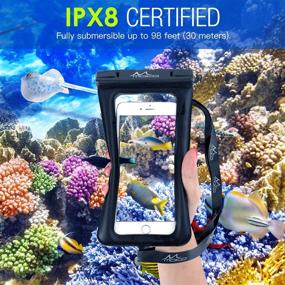 img 2 attached to MoKo Floating Waterproof Phone Pouch Holder [2 Pack] - Ultimate Protection for iPhone 13/12/11, Samsung S21/S10 - Keep Your Device Safe from Water Damage!