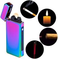 usb rechargeable windproof electric lighter – powerful, colorful & impressive milestone logo