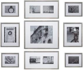 img 4 attached to 📸 17FW2317 Photo Kit - Decorative Art Prints & Hanging Template Gallery Wall Frame Set, 9 Piece, Grey - Gallery Perfect