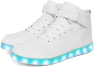 high top flashing charging luminous sneakers logo