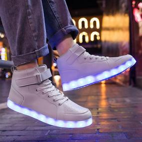 img 2 attached to High Top Flashing Charging Luminous Sneakers