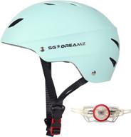 🚲 sg dreamz adult helmet – commuter bicycle helmet for men and women - adjustable dial for head circumference 21.6" to 24" (large head size) logo