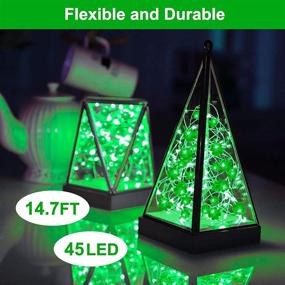 img 3 attached to 🍀 FPVERA LED String Lights Decorations - 14.7ft 45LEDs Lucky Four-Leaf Clover Battery Operated with Remote Control - Green Fairy Lighting Shamrock for Indoor or Outdoor - 0.51 x 0.98inch