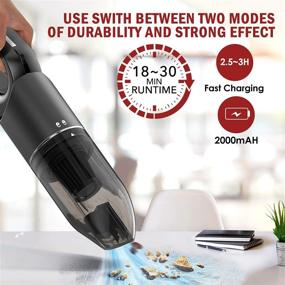 img 3 attached to 🧹 Ultimate Portable Cordless Handheld Cleaning: Two Speeds Adjustable for Maximum Efficiency