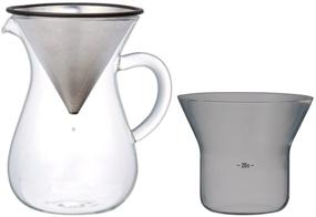 img 4 attached to ☕ Набор для кофе Kinto Carafe - 300 мл с фильтром из нержавеющей стали