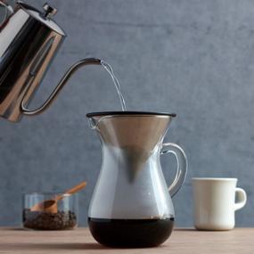 img 2 attached to ☕ Набор для кофе Kinto Carafe - 300 мл с фильтром из нержавеющей стали