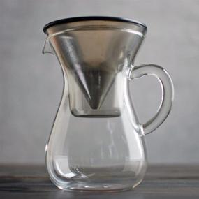 img 3 attached to ☕ Набор для кофе Kinto Carafe - 300 мл с фильтром из нержавеющей стали