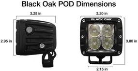 img 2 attached to Waterproof 2 Inch LED POD Lights Spot Lights (2 Pack) - Black Oak LED Light Pods 40W Pro Series 2.0 - Enhanced Off Road Lighting for Trucks, Jeep, ATV, UTV, Boats - Includes Hardware