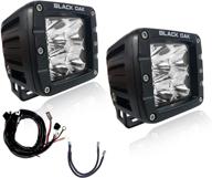 waterproof 2 inch led pod lights spot lights (2 pack) - black oak led light pods 40w pro series 2.0 - enhanced off road lighting for trucks, jeep, atv, utv, boats - includes hardware logo