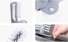 img 1 attached to Double-Sided Glass Washer Brush Cleaner with Suction Cups - Perfect Kitchen and Bar Sink Cleaning Tool