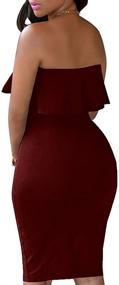 img 3 attached to 👗 Eiffel Women's Burgundy Two-Piece Shoulder Ensemble: Fashionable Women's Clothing for a Stunning Look