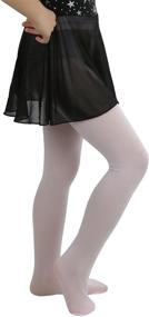 img 3 attached to ToBeInStyle Girls Opaque Tights in Vibrant Orange for Girls' Clothing – Socks & Tights