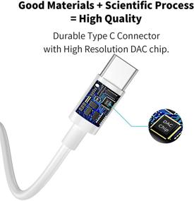 img 1 attached to Наушники HGCXING USB C: Hi-Fi стерео проводные наушники с микрофоном и управлением громкостью для Galaxy S21 Ultra 5G, Note20, Pixel 5, iPad Mini 6 и других устройств!