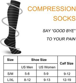 img 3 attached to 🧦 Ultimate Support: 6 Pairs of Medical Compression Socks for Women and Men - Ideal for Sports, Travel, Nursing, and Pregnancy