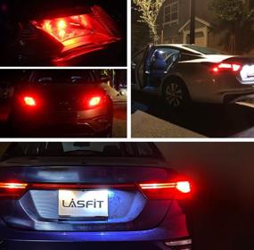 img 2 attached to 🚗 LASFIT 194 168 T10 W5W LED Bulbs - Canbus Error Free, Non-Polarity, 400LM Extremely Bright for Tail Center High Mount Stop Lights, Brilliant Red (Pack of 2)