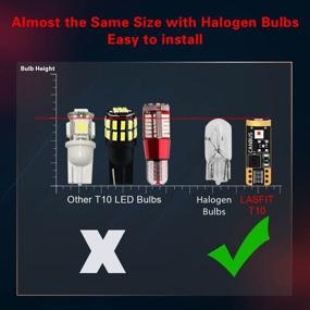 img 1 attached to 🚗 LASFIT 194 168 T10 W5W LED Bulbs - Canbus Error Free, Non-Polarity, 400LM Extremely Bright for Tail Center High Mount Stop Lights, Brilliant Red (Pack of 2)