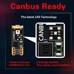 img 3 attached to 🚗 LASFIT 194 168 T10 W5W LED Bulbs - Canbus Error Free, Non-Polarity, 400LM Extremely Bright for Tail Center High Mount Stop Lights, Brilliant Red (Pack of 2)