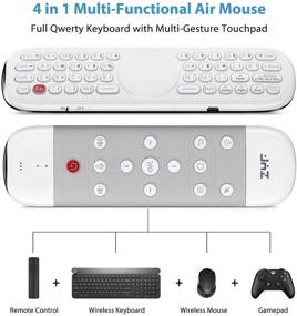 img 3 attached to 🖱️ ZYF Rechargeable Air Mouse Remote Control- White: Backlit Keyboard, Touchpad - Ideal for Nvidia Shield, Android TV Box, HTPC & More (Not Compatible with Smart TV)