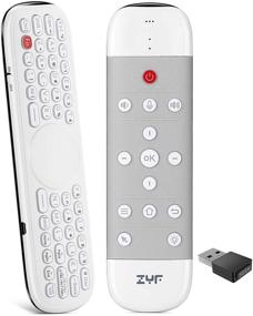 img 4 attached to 🖱️ ZYF Rechargeable Air Mouse Remote Control- White: Backlit Keyboard, Touchpad - Ideal for Nvidia Shield, Android TV Box, HTPC & More (Not Compatible with Smart TV)