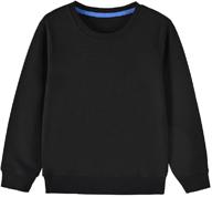 👕 iessra boys girls crewneck sweatshirts: soft and comfortable toddler baby sweatshirt - long sleeve active pullover tshirts in solid cotton fabric logo