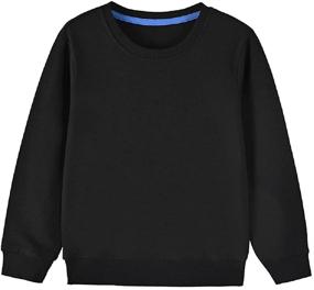 img 2 attached to 👕 IESSRA Boys Girls Crewneck Sweatshirts: Soft and Comfortable Toddler Baby Sweatshirt - Long Sleeve Active Pullover Tshirts in Solid Cotton Fabric