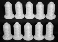 🧵 new threadnanny 10 white cones - premium poly machine embroidery threads | 1100 yards | 40wt logo