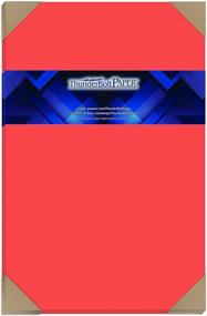 img 4 attached to 🍉 Vibrant Watermelon Red Card Paper - Large 12x18 Poster Size, 65lb Cover Weight - Smooth Printable Surface for Stunning Colorful Results