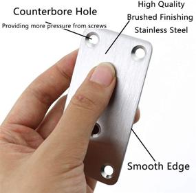 img 1 attached to Premium Stainless Straight Bracket Connecting 5-6Cm x 1-6Cm: Durable and Versatile Hardware Solution