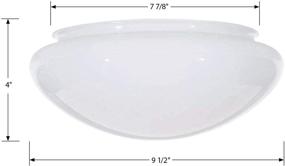 img 1 attached to Satco 9.5-Inch Replacement Mushroom Glass Shade - White (50/330), 7-7/8 Inch Fitter