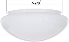 img 2 attached to Satco 9.5-Inch Replacement Mushroom Glass Shade - White (50/330), 7-7/8 Inch Fitter