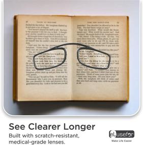 img 3 attached to 👓 eLusefor Thin Optics: Stylish Compact Reading Glasses for Men & Women