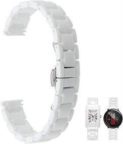 img 1 attached to Ceramic Universal Butterfly Deployment Bracelet Women's Watches