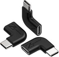 🔌 "cellularize 3-pack адаптеров usb c с низким профилем и 90-градусным углом поворота, с поддержкой быстрой зарядки 100w через pd - разъем type c мужской к женскому для thunderbolt 3 macbook, nintendo switch, samsung логотип