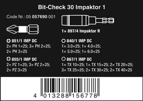 img 3 attached to 🔩 Wera 05057690001 Impact 1 Bit-Check - Серебряный (30 штук) [Класс энергопотребления A] - улучшенный для SEO