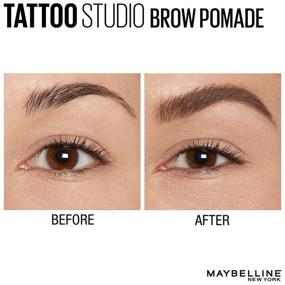 img 1 attached to Maybelline New York Tattoostudio Brow Pomade: Long-Lasting, Buildable Soft Brown Eyebrow Makeup (0.106 Oz)