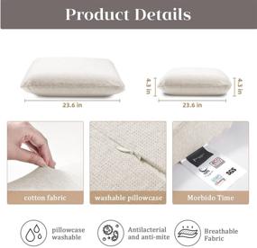 img 1 attached to 🛏️ Ultimate Comfort: Talalay Latex Foam Pillow for Sleeping - Extra Soft Bedding Pillows (Standard Size), Breathable & High Elasticity - Perfect for Supine and Stomach Sleepers, Relieves Shoulder and Neck Pain