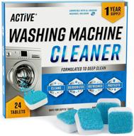 🧼 deep cleaning tablets: washing machine cleaner descaler 24 pack for he front & top loaders, eliminates residue & ensures hygienic laundry logo