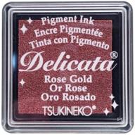 tsukineko delicata small ink pad in rose gold logo