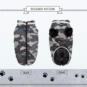img 1 attached to 🐶 SunteeLong Dog Winter Jacket - Camouflage Cold Weather Coat for Medium Large Dogs - Windproof Fleece Vest - Warm Puppy Clothes (Camo, Size M)