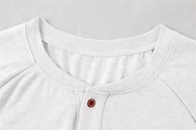 img 2 attached to 👕 Makkrom Henley T Shirts for Men - Sleeve Placket Clothing