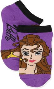 img 2 attached to 👑 Disney Princess Girls 6 pack Socks (Shoe: 10-4 (Sock: 6-8), Princess Names No Show) - Cute and Comfortable Socks for Little Princesses!