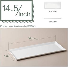 img 2 attached to 🍽️ DOWAN 14.5 Inch Porcelain Platters: Sleek Rectangular Design for Stylish Serving