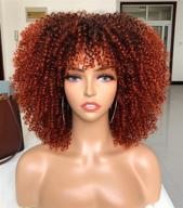 curly bangs orange synthetic inches logo