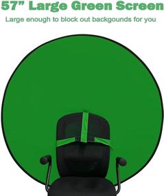 img 3 attached to 💚 Sutekus Portable Webcam Background: Round Green Screen Chair Backdrop for Professional Video Calls on Zoom, Skype, Home Conferences - 57" (Strap Included)