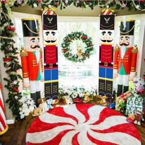 img 2 attached to 🎄 Enhance Your Christmas Décor with Jolik Nutcracker Banner - 6.2ft Outdoor Soldier Nutcracker Christmas Decoration for Front Door, Yard, Porch, Garden & Indoor Kids Party