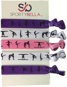 img 2 attached to 🤸 Infinity Collection Gymnastics Hair Ties for Girls - Gymnastics Accessories for Hair - Elastic Bands for Gymnasts