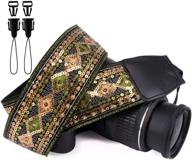 wolven shiney sequins jacquard weave camera neck shoulder strap belt compatible with all dslr/slr/digital camera (dc)/instant camera/polaroid etc logo